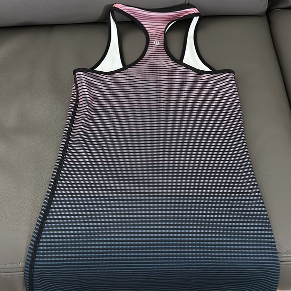 Lululemon tank Size 4 Thicker hold you in kind of fabric. Pink to grayish color - Picture 2 of 2